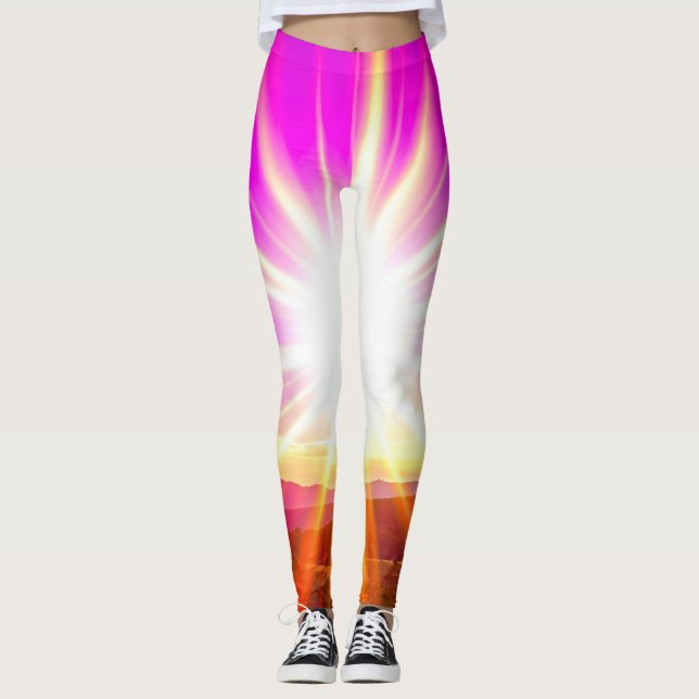 Sunrays printed leggings for women (Front)