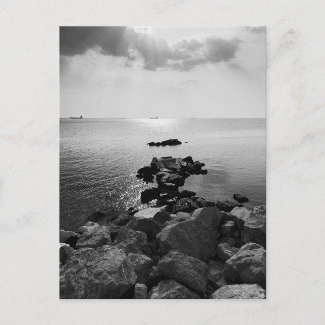 Sunrays scattered by clouds over Trieste Bay Postcard (Front)