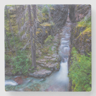 Sunrift Gorge In Glacier National Park, Montana Stone Coaster