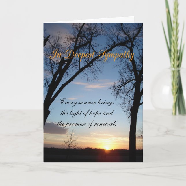 Sunrise5Sympathy Card (Front)