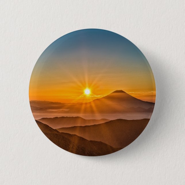 Sunrise 6 Cm Round Badge (Front)