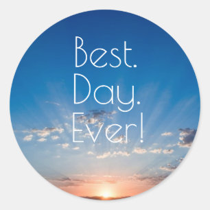 Sunrise A New Day Dawning Classic Round Sticker
