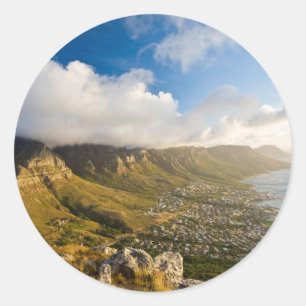 Sunrise Above Camps Bay And Table Mountain Classic Round Sticker