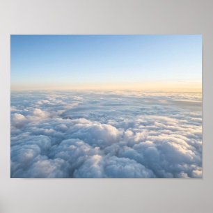 Sunrise Above Clouds Atmospheric Nature Poster