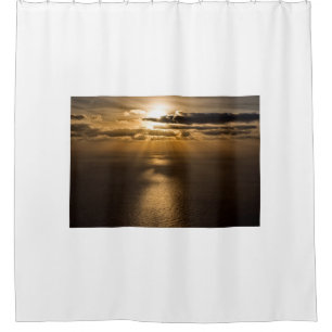 Sunrise above the Atlantic ocean Shower Curtain