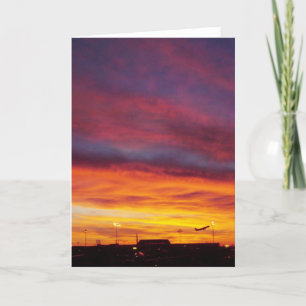 Sunrise Aeroplane Departure Card