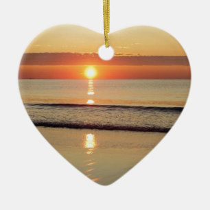 Sunrise Along Hampton Beach New Hampshire Ceramic Tree Decoration
