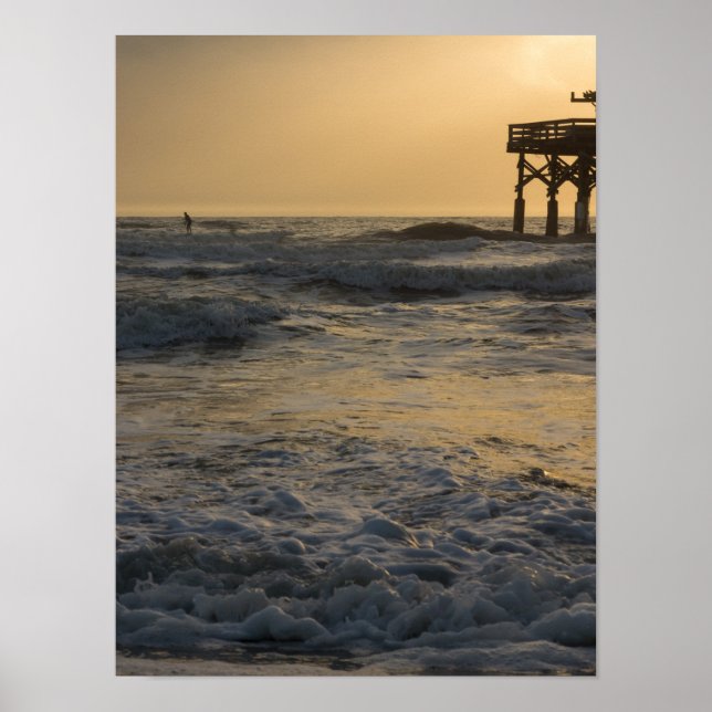Sunrise and Paddleboarding Poster (Front)
