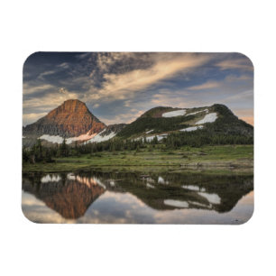 Sunrise and reflection, Glacier National Park, Magnet