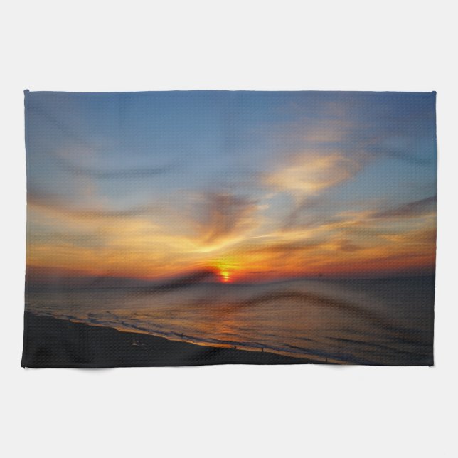 Sunrise and Sea Tea Towel (Horizontal)