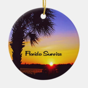 Sunrise and Sunset photos Ceramic Ornament
