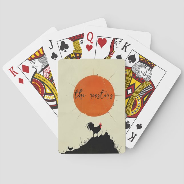 Sunrise and the Crowing Rooster Playing Cards (Back)
