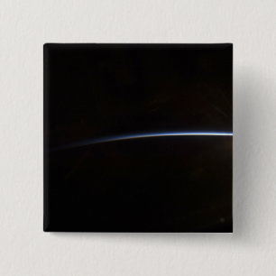 Sunrise as viewed in space 15 cm square badge