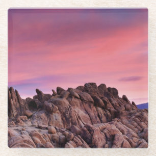 Sunrise at Alabama Hills Glass Coaster