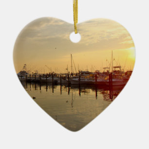Sunrise at Atlantic Highlands New Jersey Ceramic Ornament