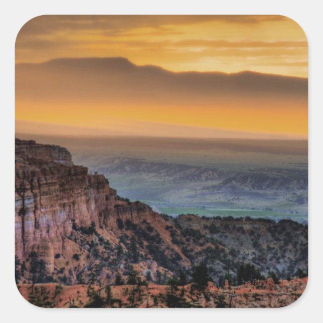 Sunrise at Bryce Canyon Square Sticker (Front)