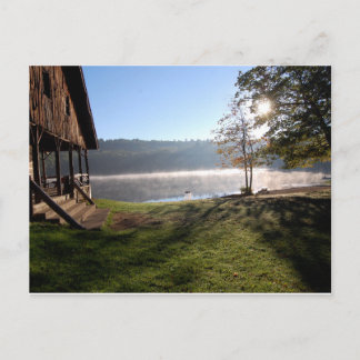 Sunrise at camp postcard