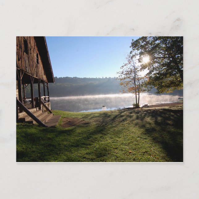 Sunrise at camp postcard (Front)