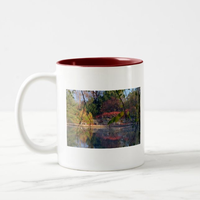 Sunrise At Cox Arboretum Two-Tone Coffee Mug (Left)
