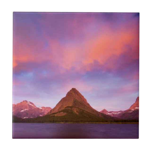 Sunrise at Glacier Ceramic Tile (Front)