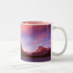 Sunrise at Glacier Two-Tone Coffee Mug