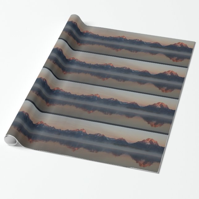 Sunrise at Jackson Dam Grand Teton National Park Wrapping Paper (Unrolled)
