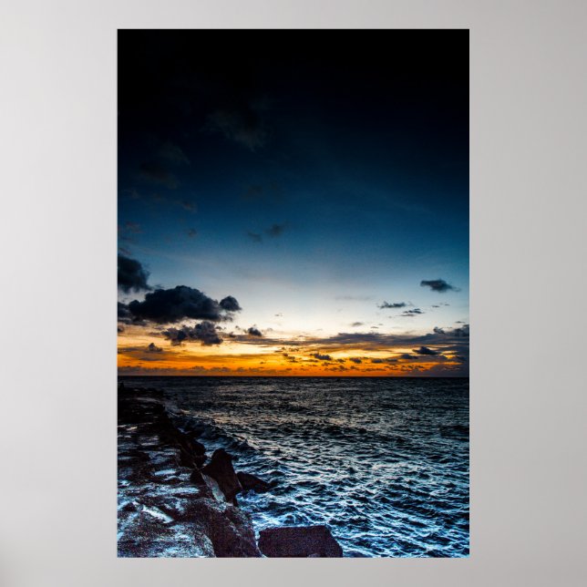 Sunrise at Jetty Park, Fort Pierce, Florida Poster (Front)