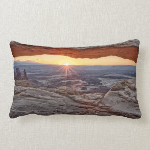 Sunrise at Mesa Arch, Canyonlands National Park Lumbar Cushion