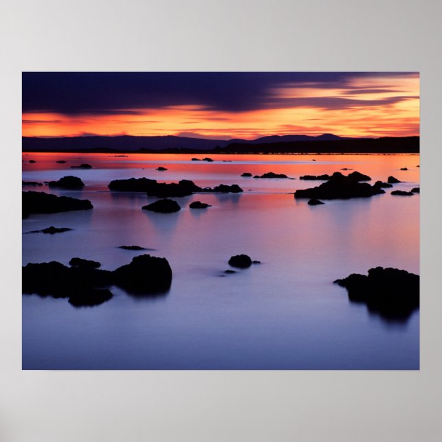 Sunrise at Mono Lake's Black Point Poster (Front)