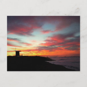 Sunrise at Newport Beach, California Postcard