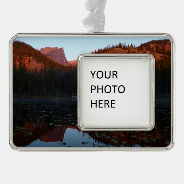 Sunrise at Nymph Lake I Silver Plated Framed Ornament (Front)