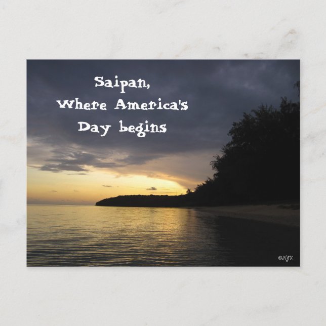 Sunrise At Pau Pau Beach Postcard (Front)