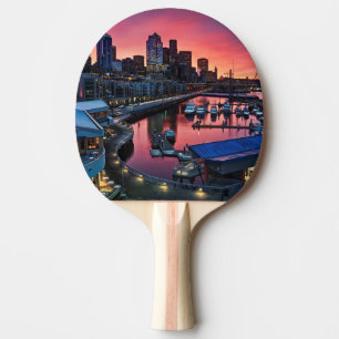 Sunrise at pier 66 looking down on bell harbour ping pong paddle