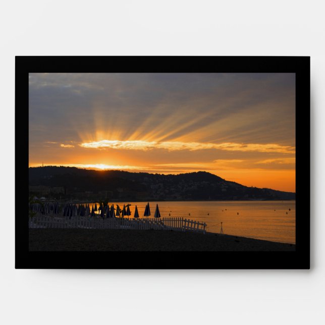 Sunrise At Promenade des Anglais Envelope (Front)