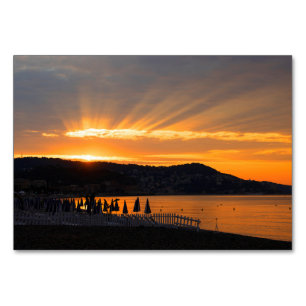 Sunrise At Promenade des Anglais Table Number
