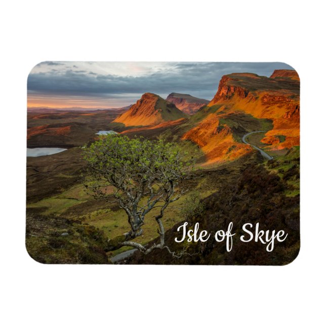 Sunrise at Quiraing mountains on Skye, Scotland Magnet (Horizontal)