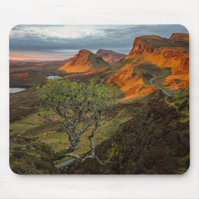 Sunrise at Quiraing mountains on Skye, Scotland Mouse Pad (Front)