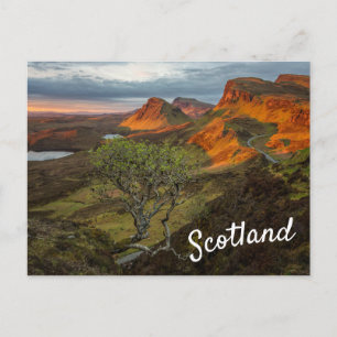 Sunrise at Quiraing mountains on Skye, Scotland Postcard