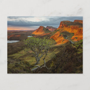 Sunrise at Quiraing mountains on Skye, Scotland Postcard