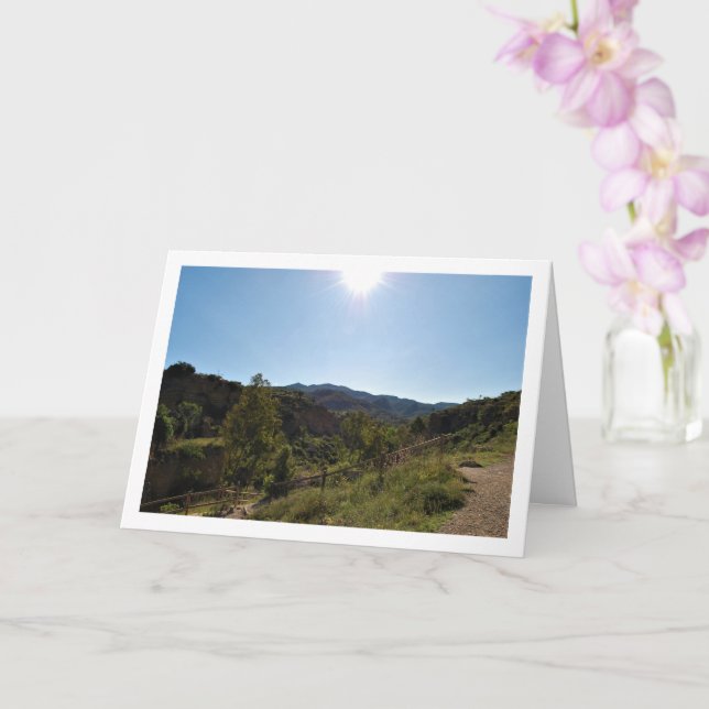 Sunrise at Ruta del Agua, Chelva, Valencia, Spain Card (Orchid)