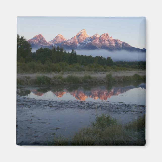 Sunrise at Schwabacker Landing at Grand Teton Magnet (Front)