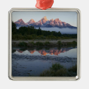 Sunrise at Schwabacker Landing at Grand Teton Metal Ornament