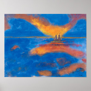 Sunrise at Sea   Emil Nolde   Poster