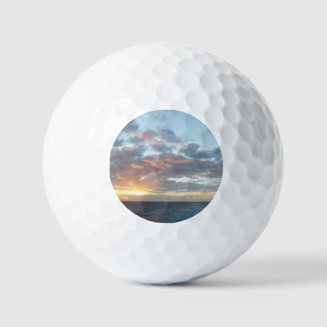 Sunrise at Sea I Pastel Seascape Golf Balls (Front)