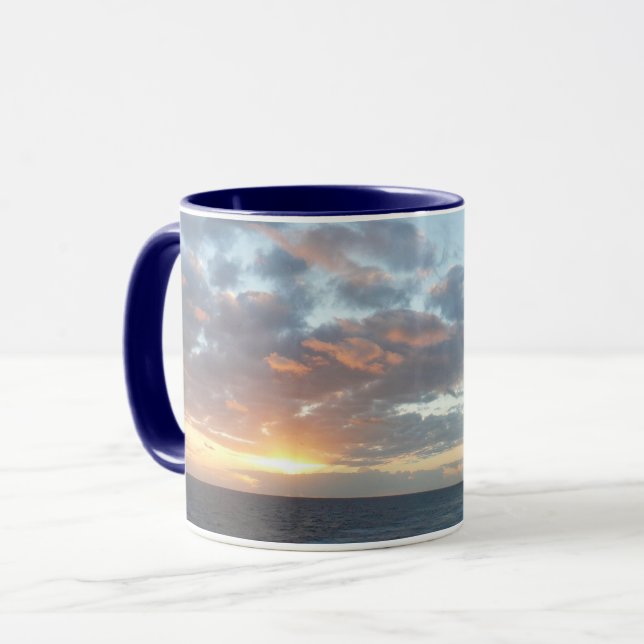 Sunrise at Sea I Pastel Seascape Mug (Front Left)