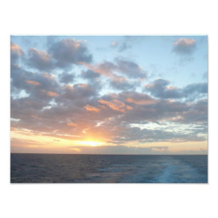 Sunrise at Sea I Pastel Seascape Photo Print