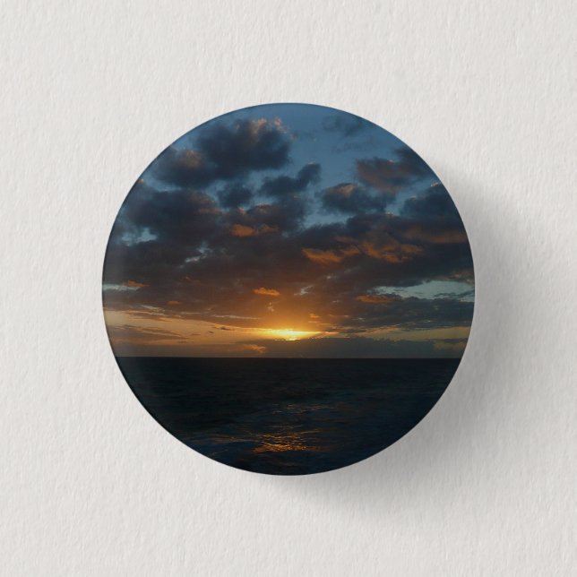 Sunrise at Sea II Ocean Seascape 3 Cm Round Badge (Front)