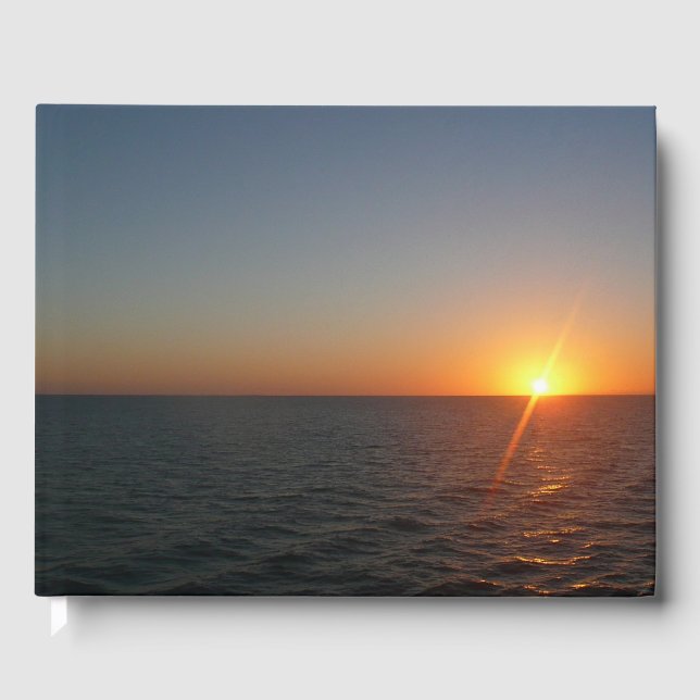 Sunrise at Sea III Ocean Horizon Seascape Guest Book (Front)
