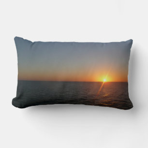 Sunrise at Sea III Ocean Horizon Seascape Lumbar Cushion