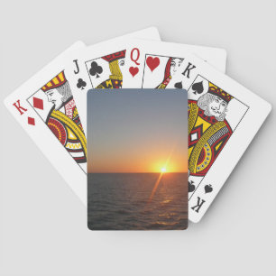 Sunrise at Sea III Ocean Horizon Seascape Playing Cards